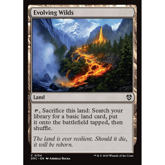 Evolving Wilds, 154, common, Magic: The Gathering, Aetherdrift Commander