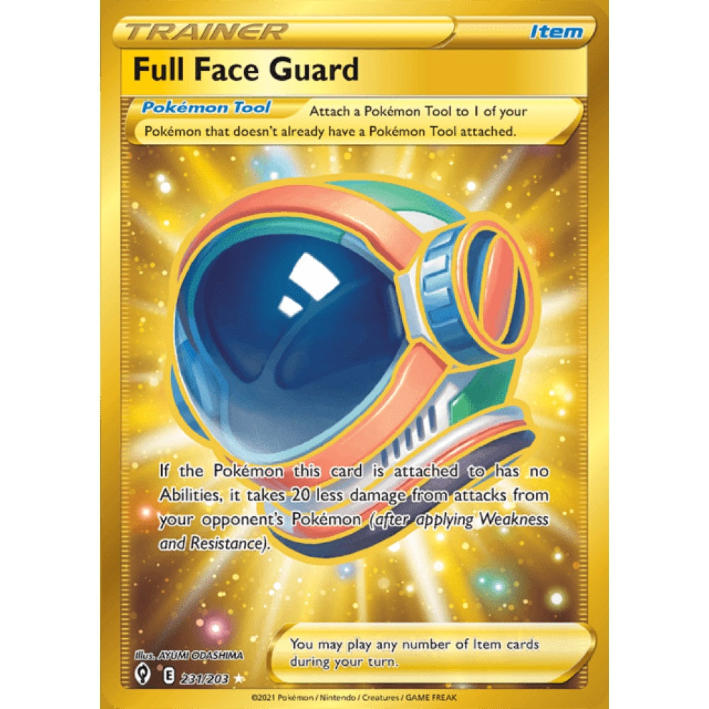 Full Face Guard Secret Rare 231/203 Pokemon Card Game Evolving Skies