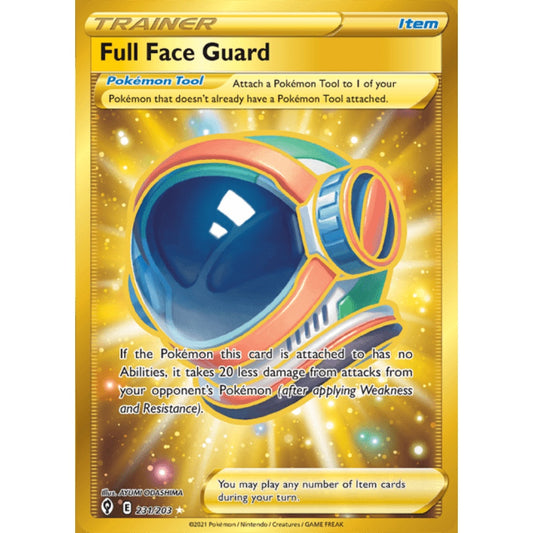 Full Face Guard Secret Rare 231/203 Pokemon Card Game Evolving Skies