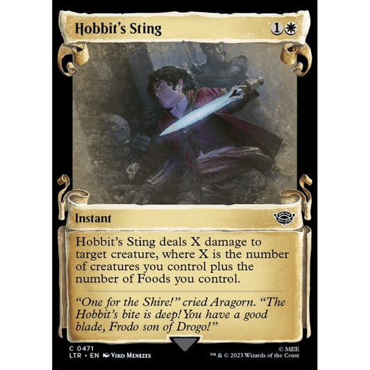 Hobbit's Sting, common, 471, Magic the Gathering, The Lord of the Rings: Tales of Middle-earth
