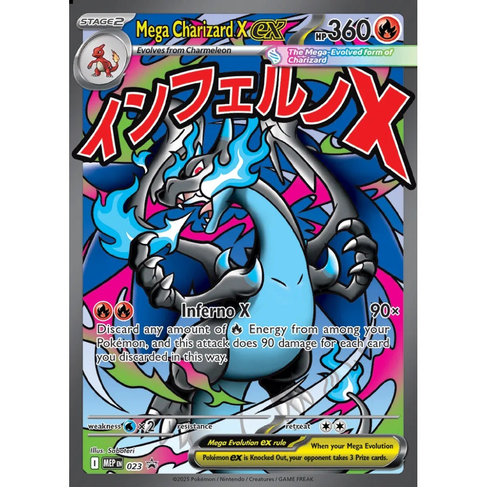Mega Charizard X ex Promo 23.0 Pokemon Card Game Mega Evolution Promos