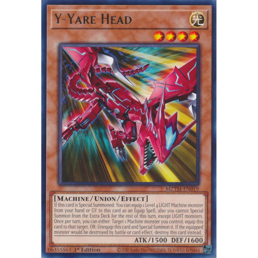 Y-Yare Head MZTM-EN019 Rare Rare Yu-Gi-Oh Maze of the Master in Art