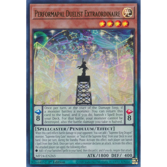 Performapal Duelist Extraordinaire MP24-EN265 Ultra Ultra Rare Yu-Gi-Oh 25th Anniversary Tin: Dueling Mirrors in Art