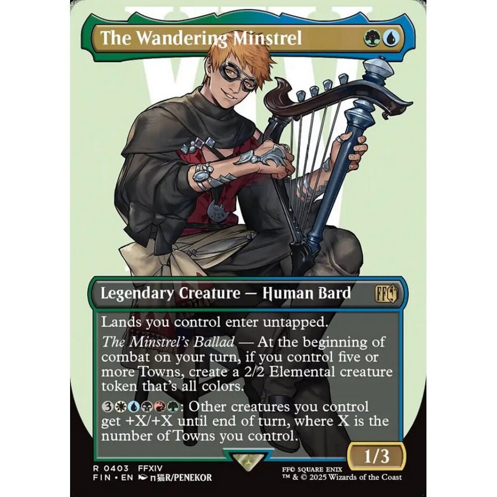The Wandering Minstrel rare 403 Magic the Gathering Final Fantasy