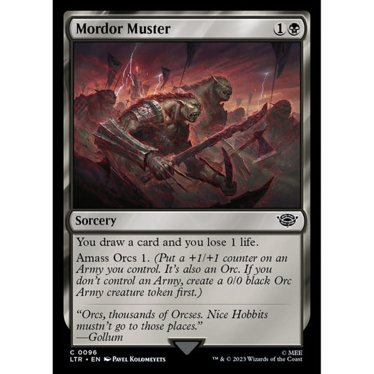 Mordor Muster, common, 96, Magic the Gathering, The Lord of the Rings: Tales of Middle-earth
