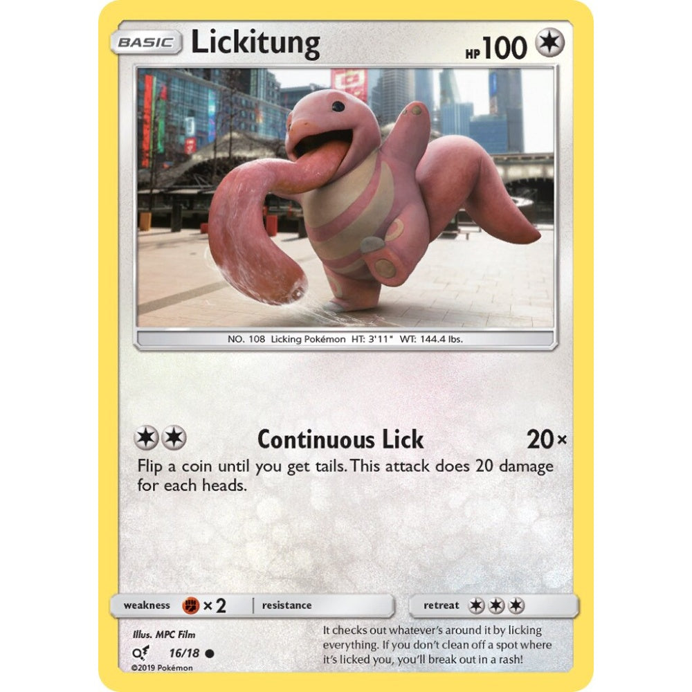 Lickitung Common 16/18 Pokemon Card Game Detective Pikachu