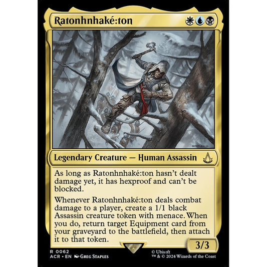 Ratonhnhaké꞉ton rare 62 Magic the Gathering Assassin's Creed