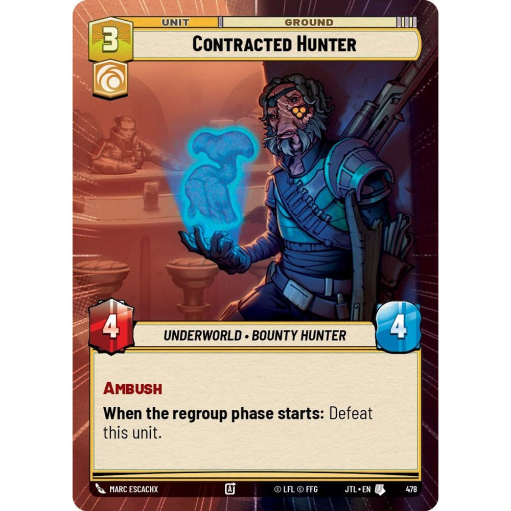 Contracted Hunter, U, JTL 478) Hyperspace, Star Wars Unlimited