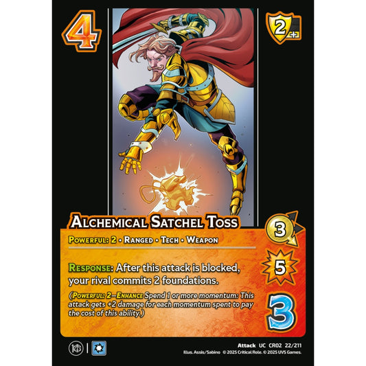 Alchemical Satchel Toss, 22/211, CR02, Universus, Critical Role: Heroes Of Exandria, Attack, UC