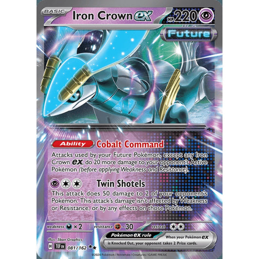 Iron Crown ex Double Rare 081/162 Pokemon Card Game Temporal Forces
