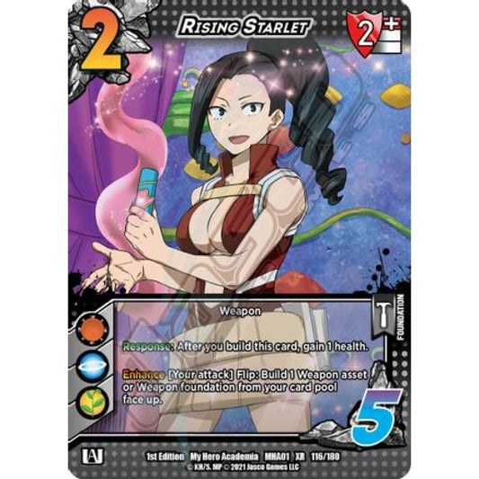 Rising Starlet, 116/180, XR, UniVersus, MHA01 My Hero Academia