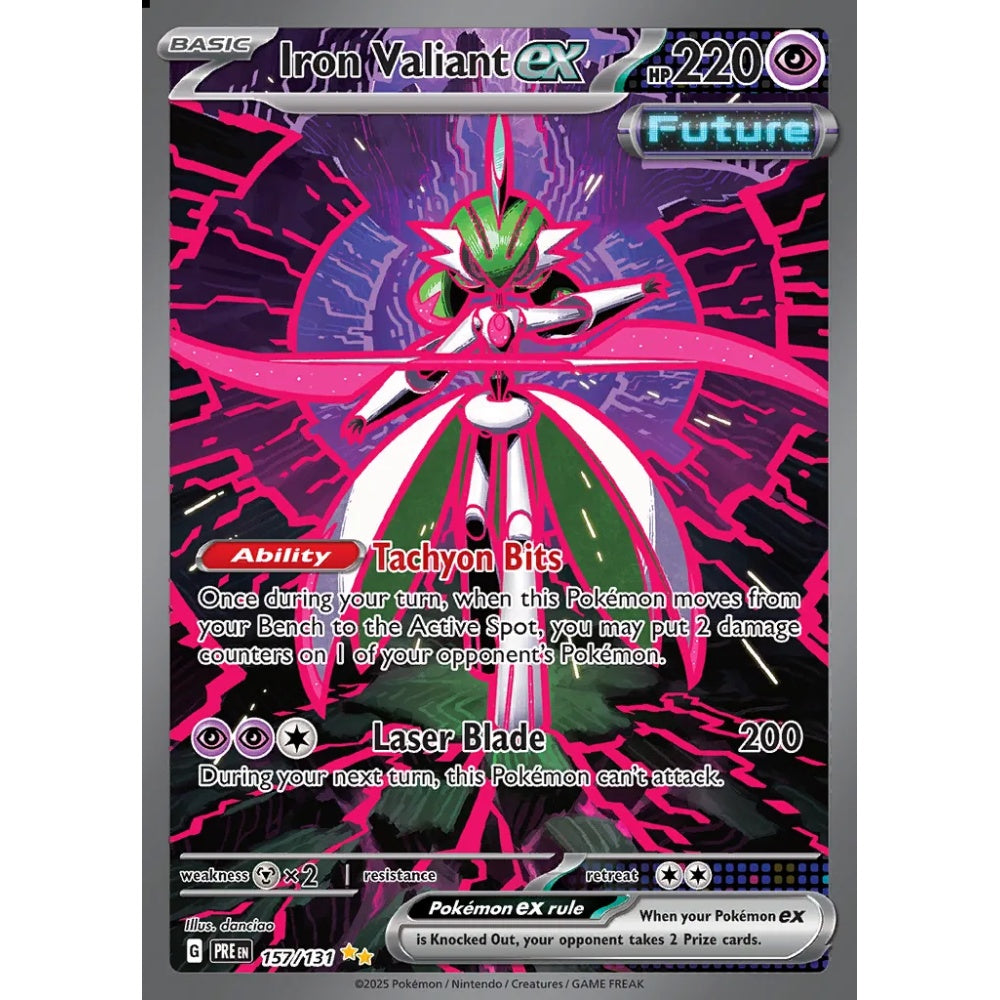 Iron Valiant ex Special Illustration Rare 157/131 Pokemon Card Game Prismatic Evolutions