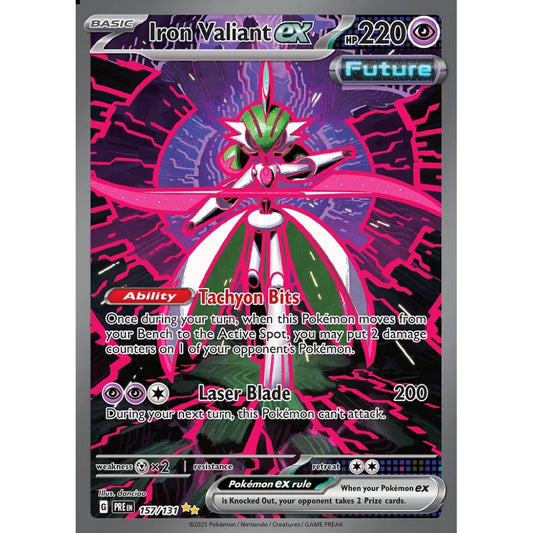 Iron Valiant ex Special Illustration Rare 157/131 Pokemon Card Game Prismatic Evolutions