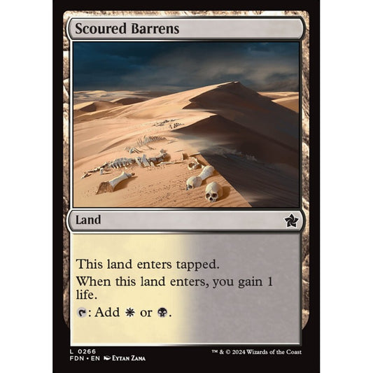 Scoured Barrens, 266, common, Magic: The Gathering, Foundations