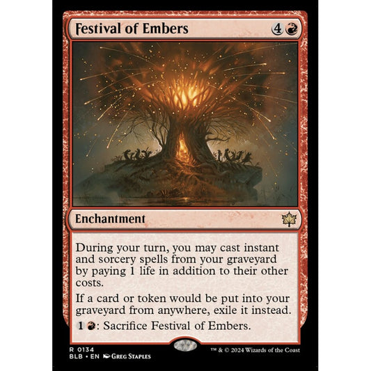 Festival of Embers, 134, rare, Magic: The Gathering, Bloomburrow