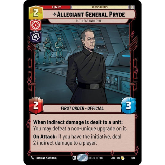 Allegiant General Pryde, R, JTL 631) Foil, Star Wars Unlimited
