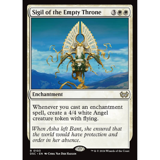 Sigil of the Empty Throne, 103, rare, Magic: The Gathering, Duskmourn: House of Horror