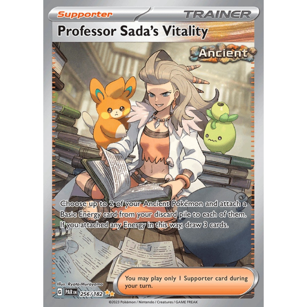 Professor Sada's Vitality Secret Illustration Rare 256/182 Pokemon Card Game Paradox Rift