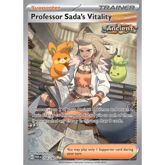 Professor Sada's Vitality Secret Illustration Rare 256/182 Pokemon Card Game Paradox Rift