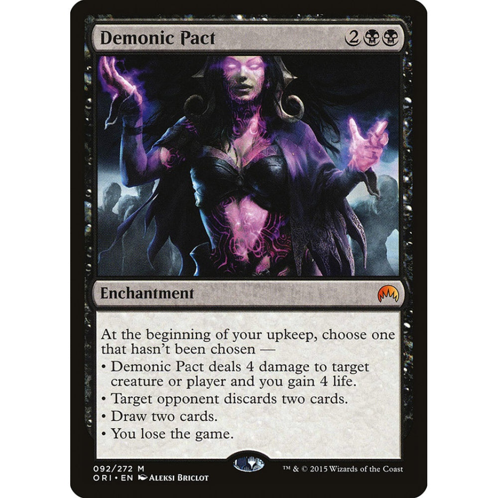 Demonic Pact mythic 92 Magic the Gathering Magic Origins