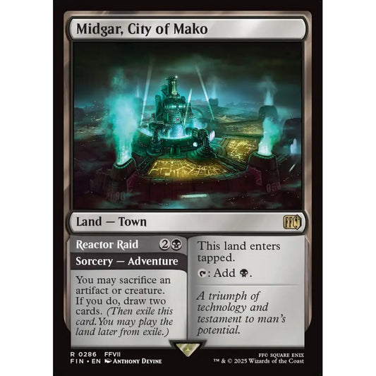 Midgar, City of Mako // Reactor Raid rare 286 Magic the Gathering Final Fantasy