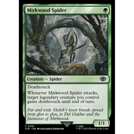 Mirkwood Spider, common, 178, Magic the Gathering, The Lord of the Rings: Tales of Middle-earth