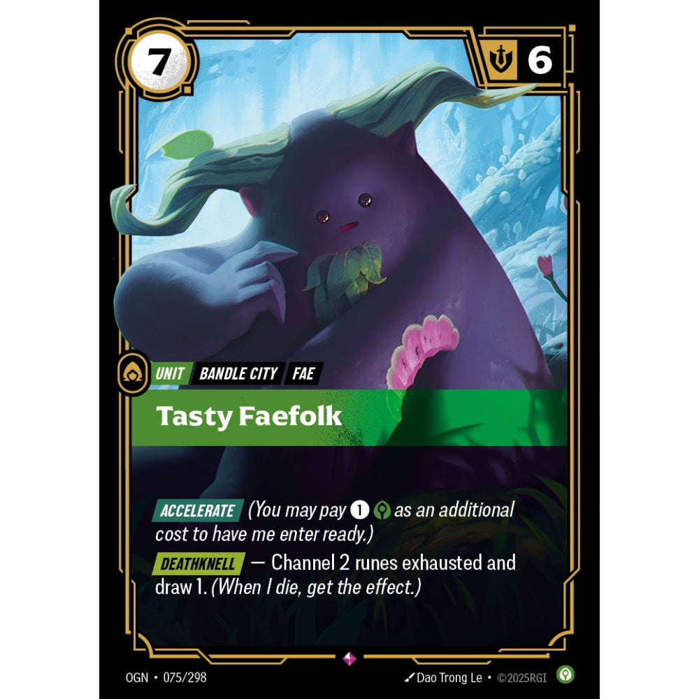 Tasty Faefolk OGN-075/298 Riftbound Card Game Origins Rare