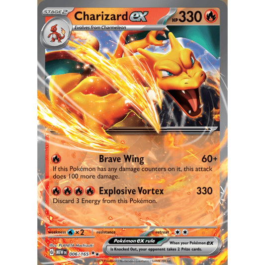 Charizard ex Double Rare 006/165 Pokemon Card Game Pokémon 151