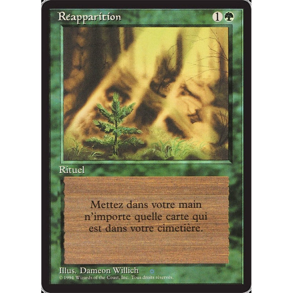 Regrowth uncommon 214 Magic the Gathering Foreign Black Border German