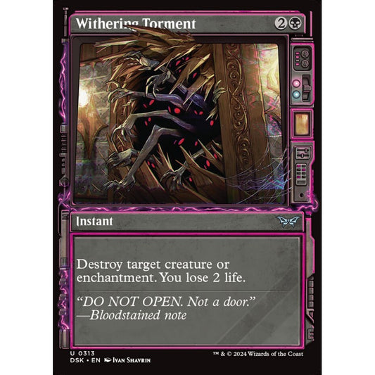 Withering Torment, 313, uncommon, Magic: The Gathering, Duskmourn: House of Horror
