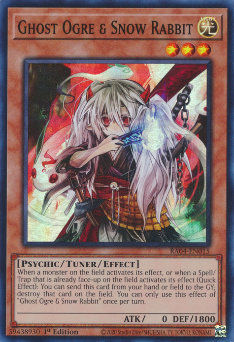 Ghost Ogre & Snow Rabbit RA04-EN015 Ultimate Ultimate Rare Yu-Gi-Oh Quarter Century Stampede in Art