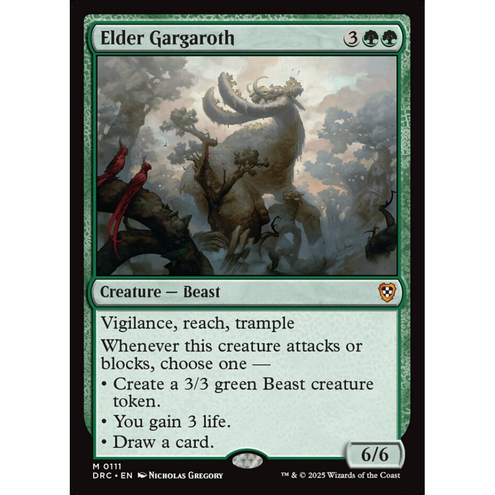Elder Gargaroth, 111, mythic, Magic: The Gathering, Aetherdrift Commander