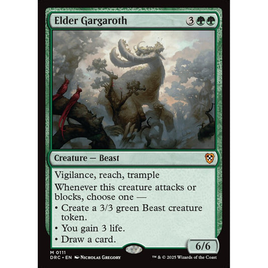 Elder Gargaroth, 111, mythic, Magic: The Gathering, Aetherdrift Commander