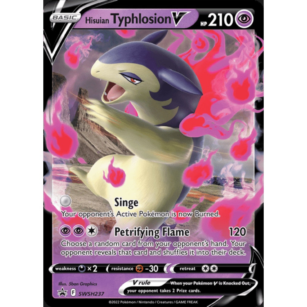 Hisuian Typhlosion V Black Star Promo SWSH237 Pokemon Card Game Sword & Shield Promos