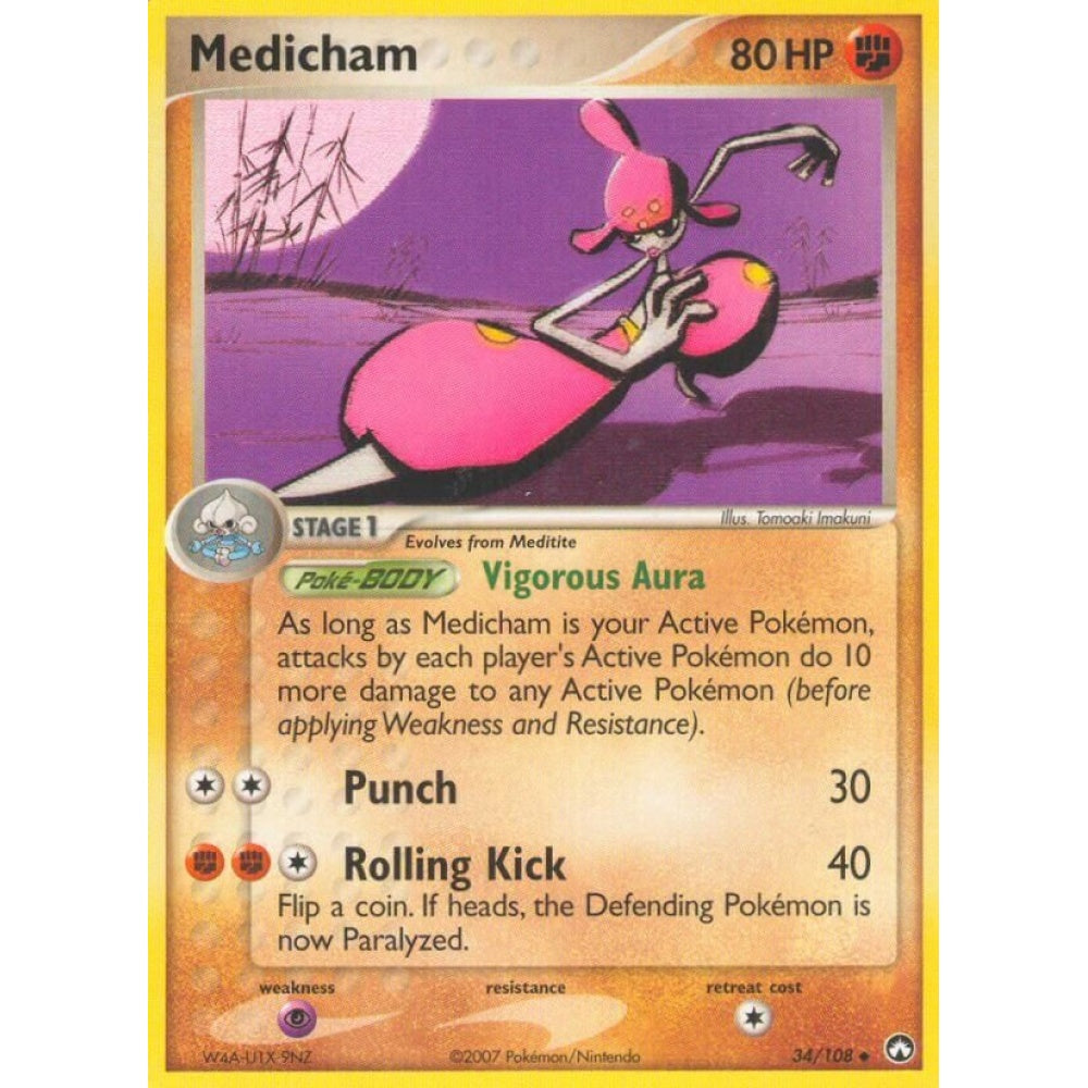 Medicham Uncommon 34/108 Pokemon Card Game EX Power Keepers