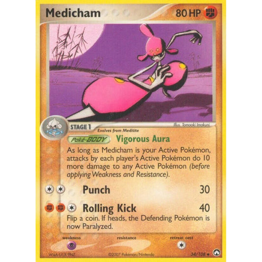 Medicham Uncommon 34/108 Pokemon Card Game EX Power Keepers