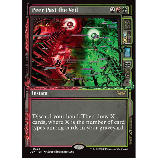Peer Past the Veil, 325, rare, Magic: The Gathering, Duskmourn: House of Horror