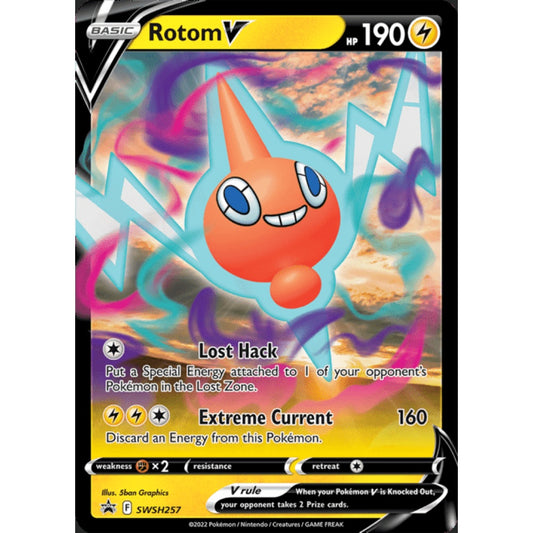 Rotom V Black Star Promo SWSH257 Pokemon Card Game Sword & Shield Promos