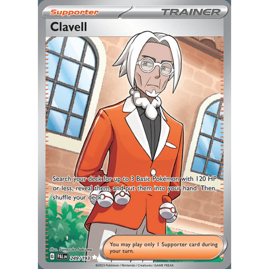 Clavell Full Art 249/193 Pokemon Card Game Paldea Evolved