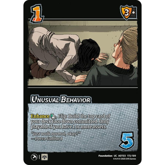 Unusual Behavior 173/189 AOT03 Universus Attack on Titan: Apocalypse Foundation UC