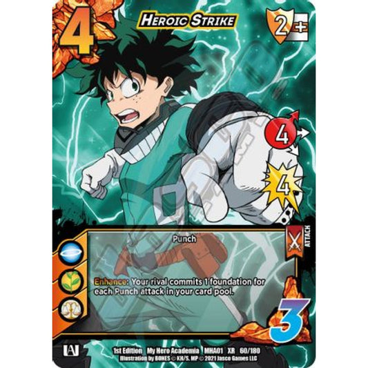 Heroic Strike, 60/180, XR, UniVersus, MHA01 My Hero Academia