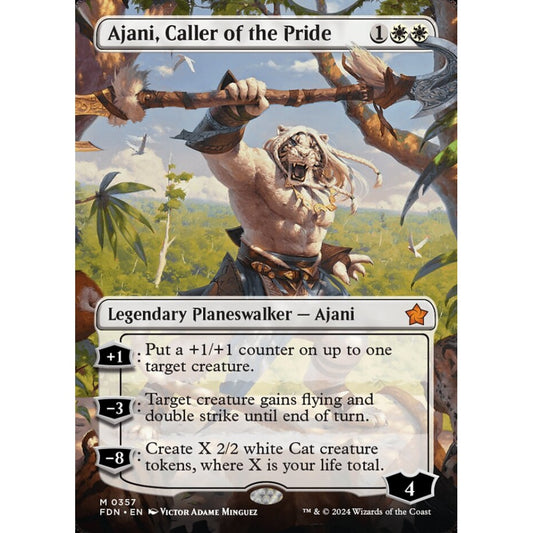 Ajani, Caller of the Pride, 357, mythic, Magic: The Gathering, Foundations