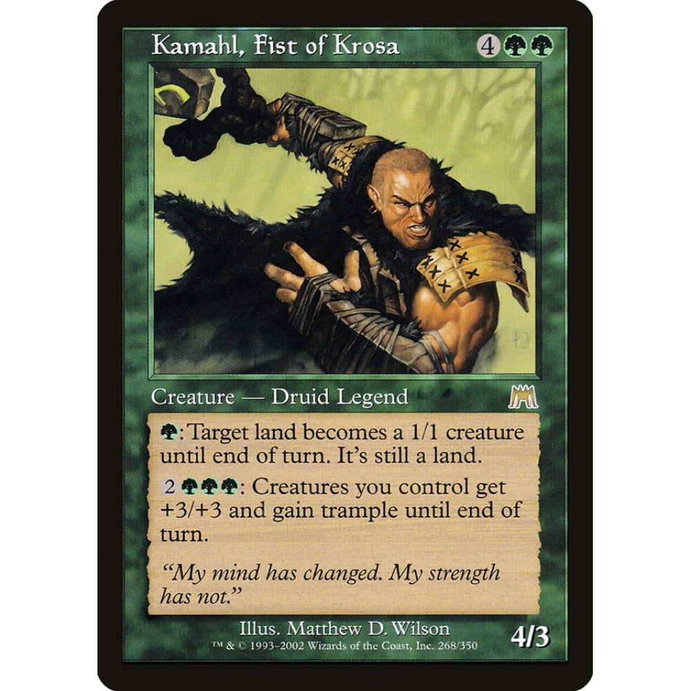 Kamahl, Fist of Krosa rare 268 Magic the Gathering Onslaught