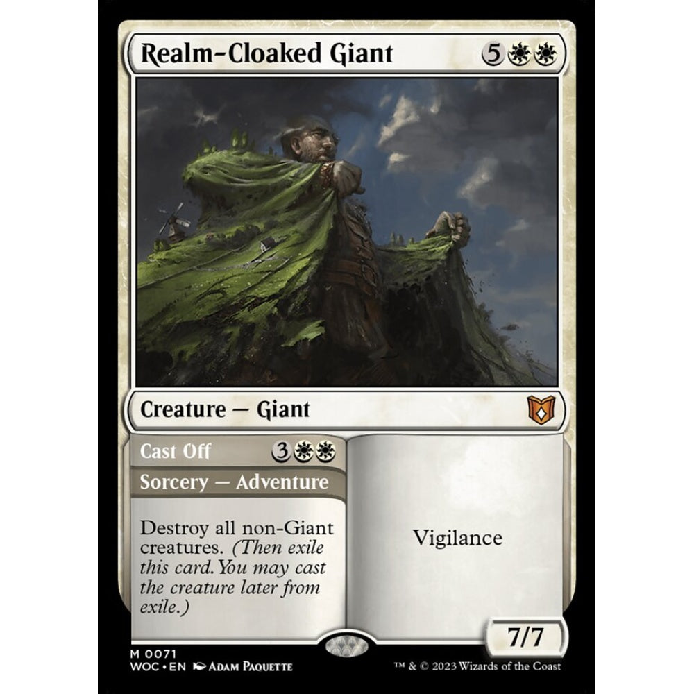 Realm-Cloaked Giant // Cast Off, mythic, 71, Magic the Gathering, Wilds of Eldraine Commander