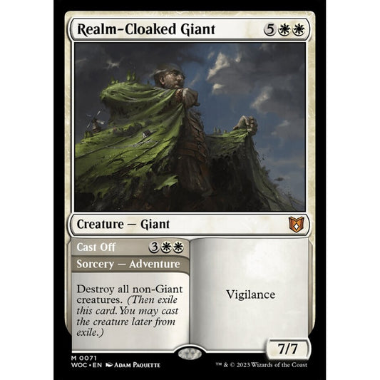 Realm-Cloaked Giant // Cast Off, mythic, 71, Magic the Gathering, Wilds of Eldraine Commander