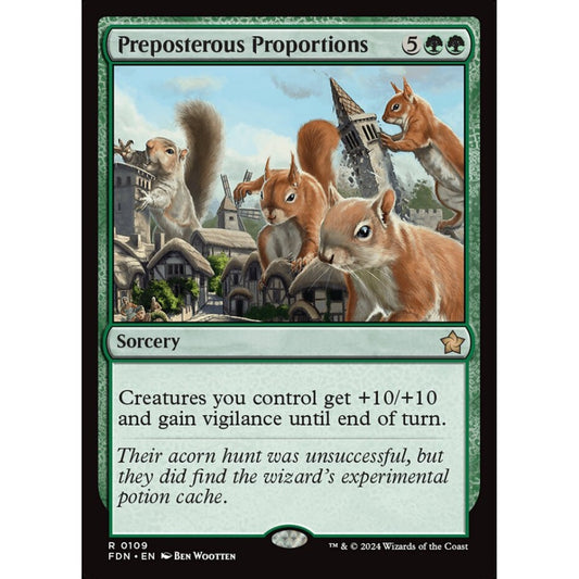 Preposterous Proportions, 109, rare, Magic: The Gathering, Foundations