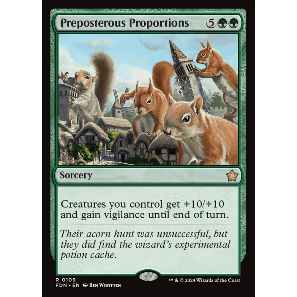 Preposterous Proportions, 109, rare, Magic: The Gathering, Foundations