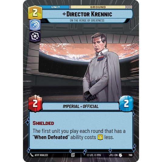 Director Krennic, U, JTL 766) Hyperspace Foil, Star Wars Unlimited