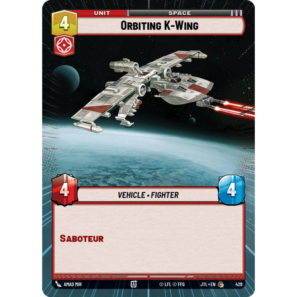 Orbiting K-Wing, C, JTL 428) Hyperspace, Star Wars Unlimited