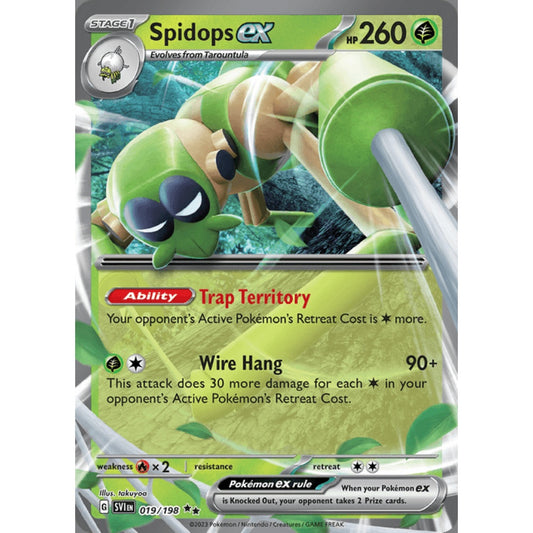 Spidops ex Double Rare 019/198 Pokemon Card Game Scarlet & Violet